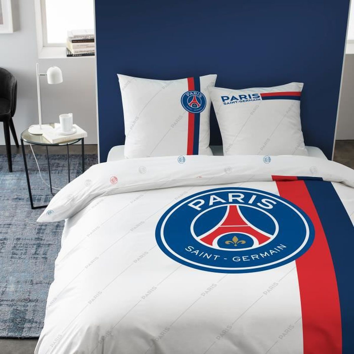 Paris Saint Germain Dekbedovertrek Retro White - Lits Jumeax - 240 x 220 cm - Katoen