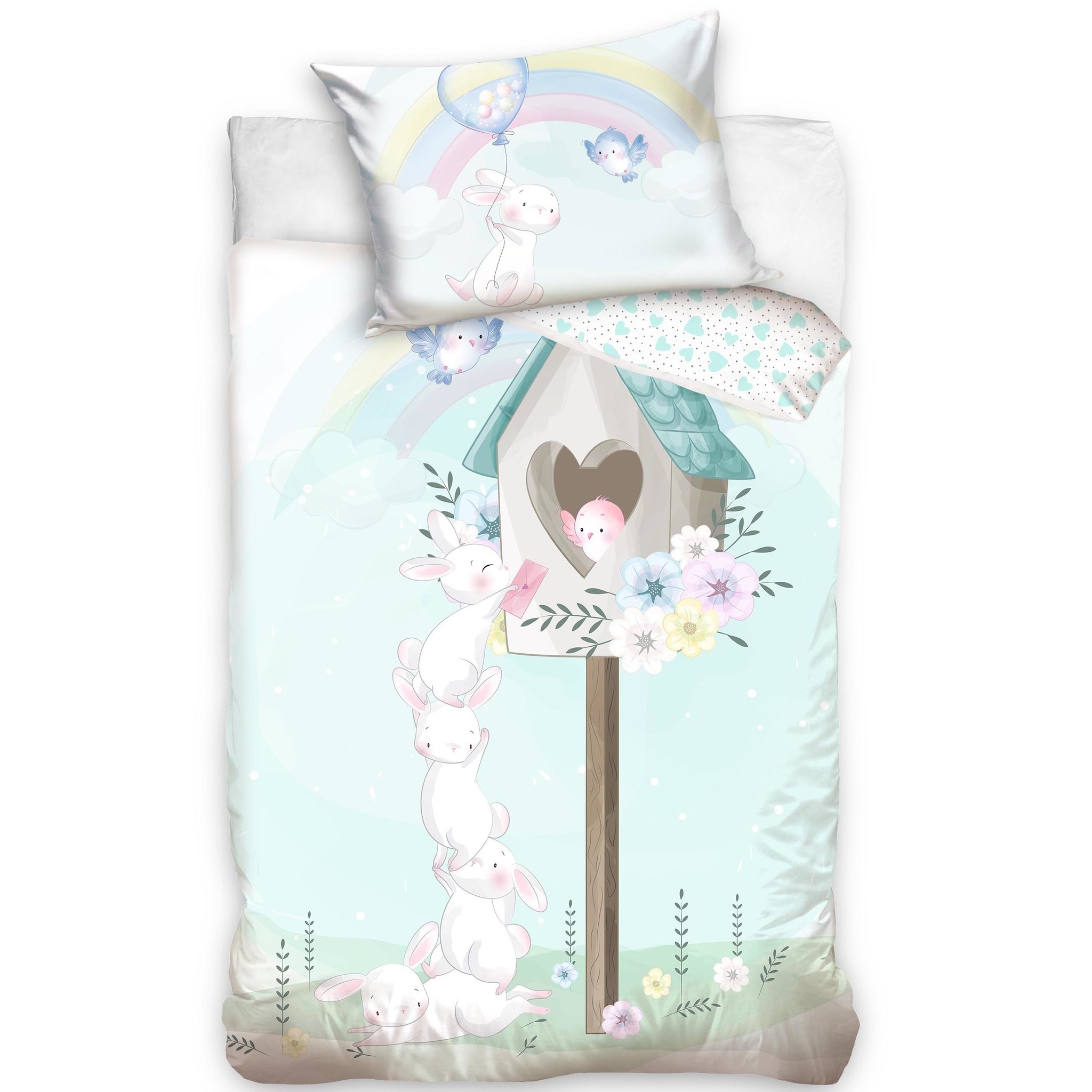 Animal Pictures BABY Duvet cover, Birdhouse - 100 x 135 cm - Cotton