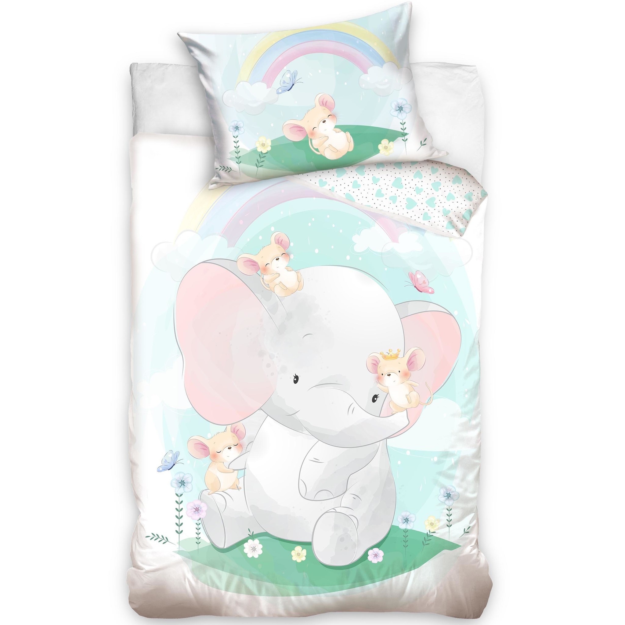 Animal Pictures BABY Duvet cover, Elephant - 100 x 135 cm - Cotton