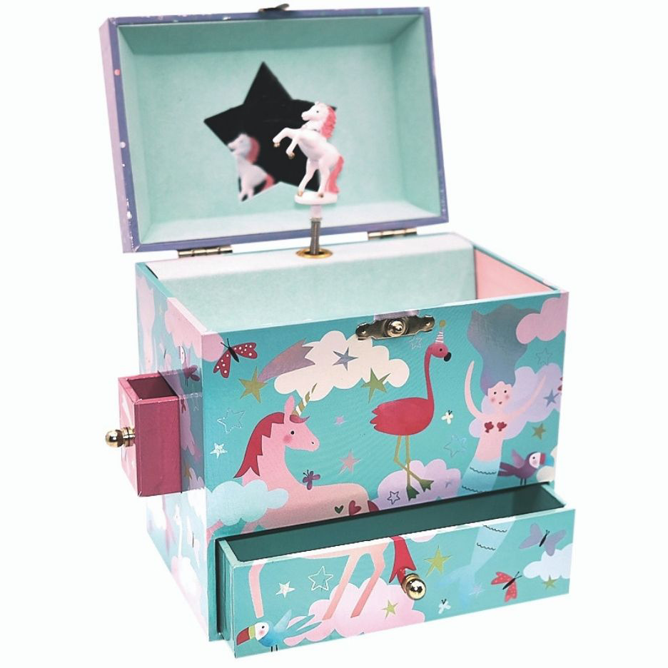 Floss & Rock Unicorn - Music/Jewelry box - 15 x 15 x 10 cm - Multi