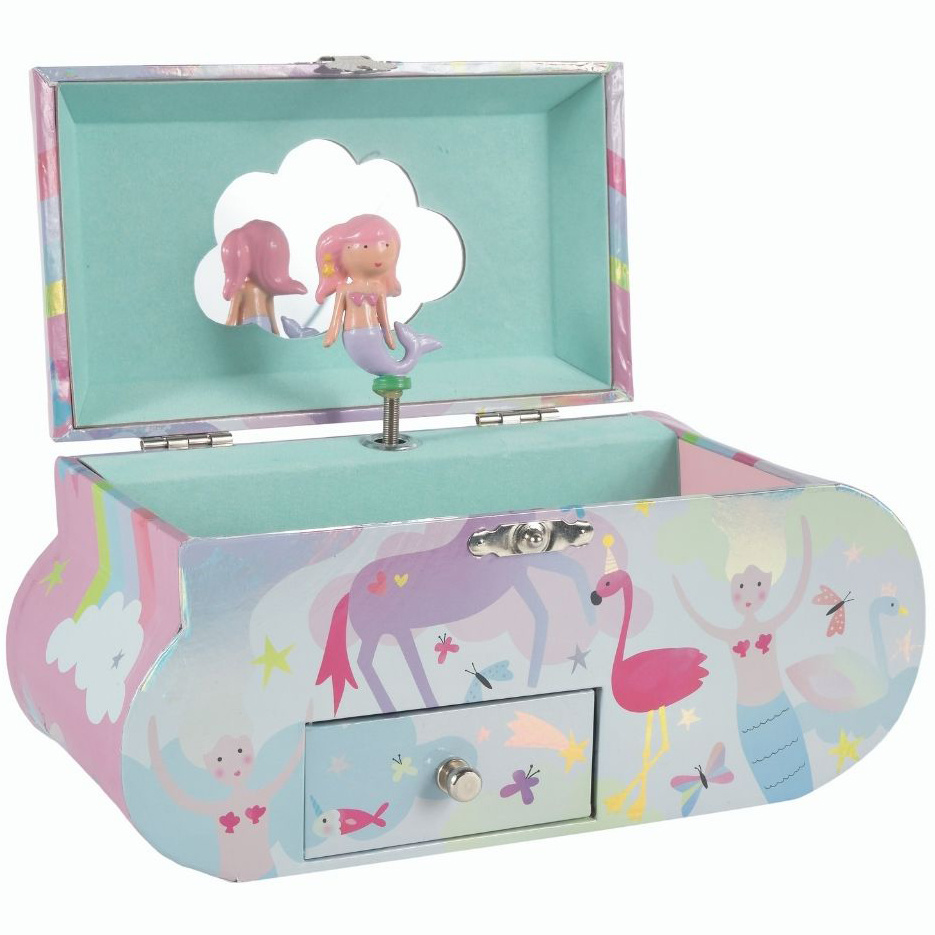 Floss & Rock Mermaid - Music/Jewelry box - 13 x 21.5 x 9.5cm - Multi