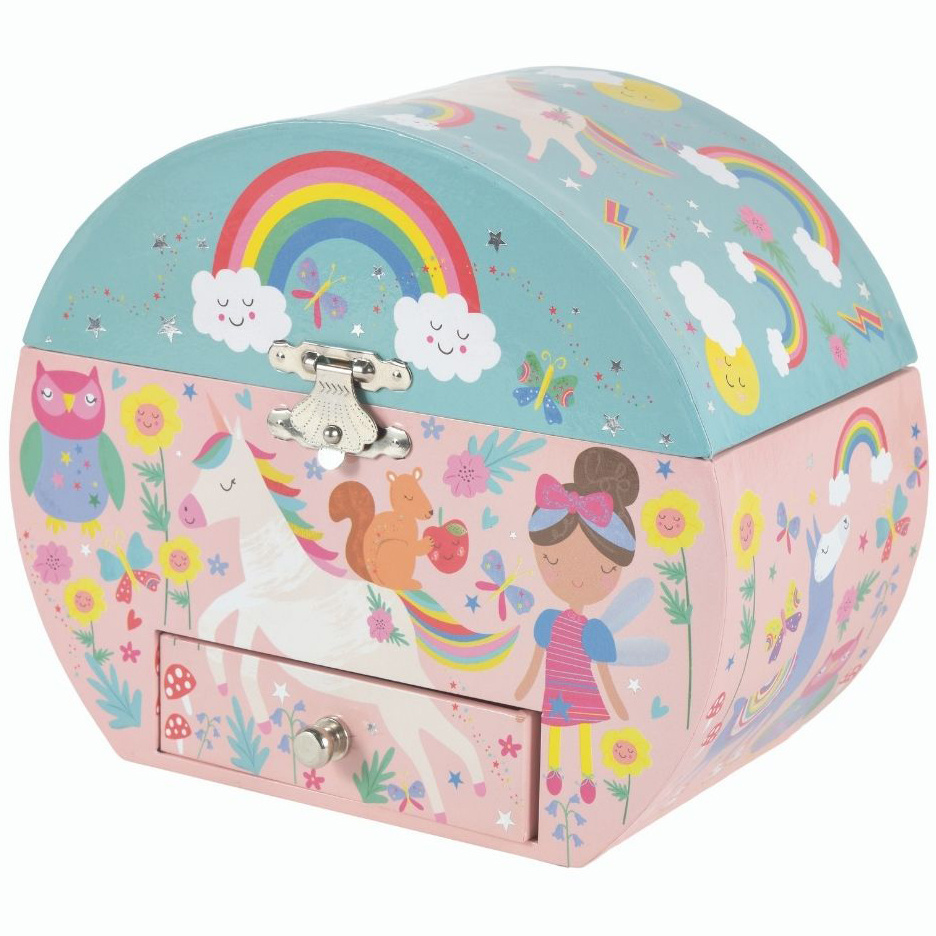 Floss & Rock Rainbow Fairy - Music/Jewelry box - 14 x 16.5 x 9 cm - Multi