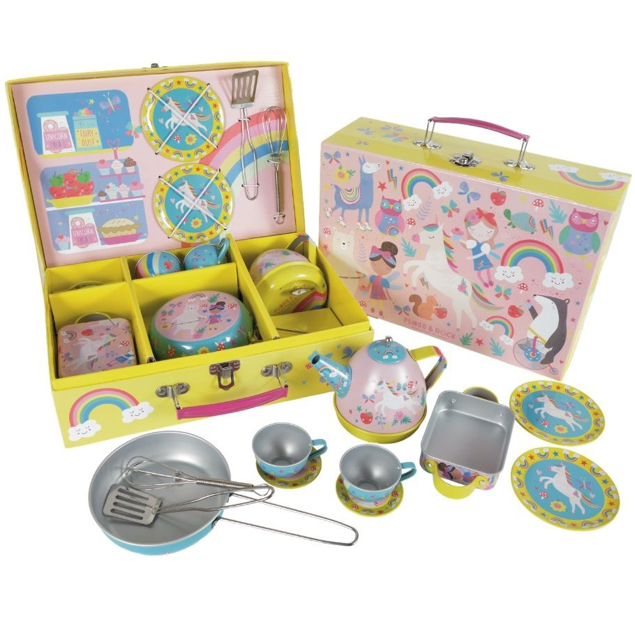 Floss & Rock Keuken Servies Rainbow Fairy - 12 delig met muziek - multi