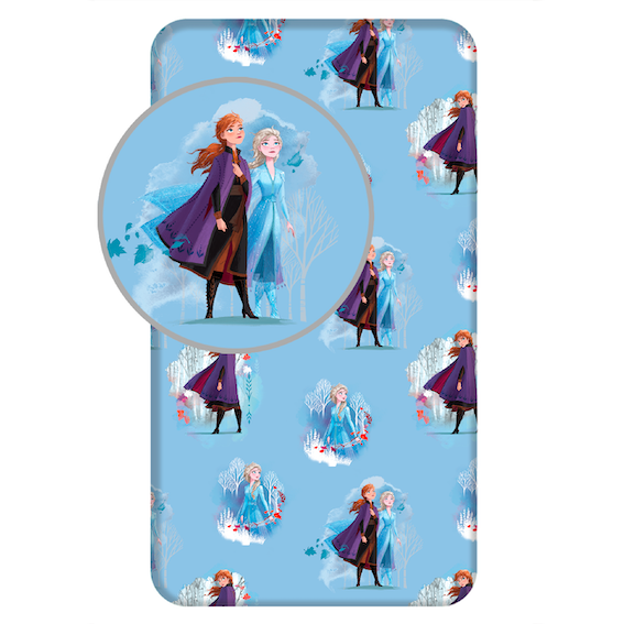 Disney Frozen Fitted sheet Anna Elsa - Single - 90 x 200 cm - Blue