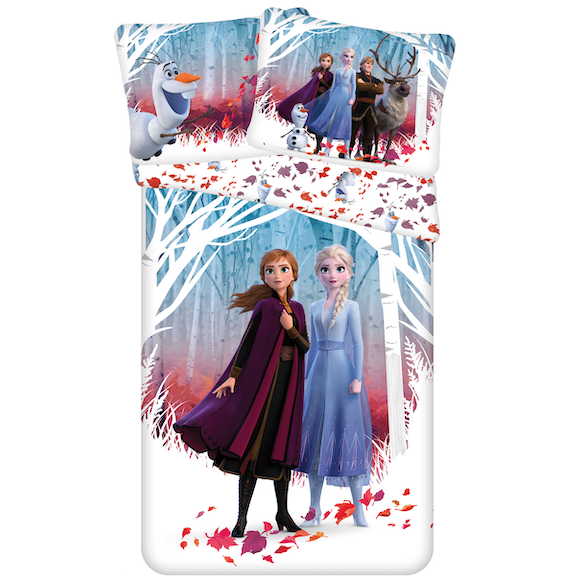 Disney Frozen Duvet cover Leaves - Single - 140 x 200 cm - Polyester
