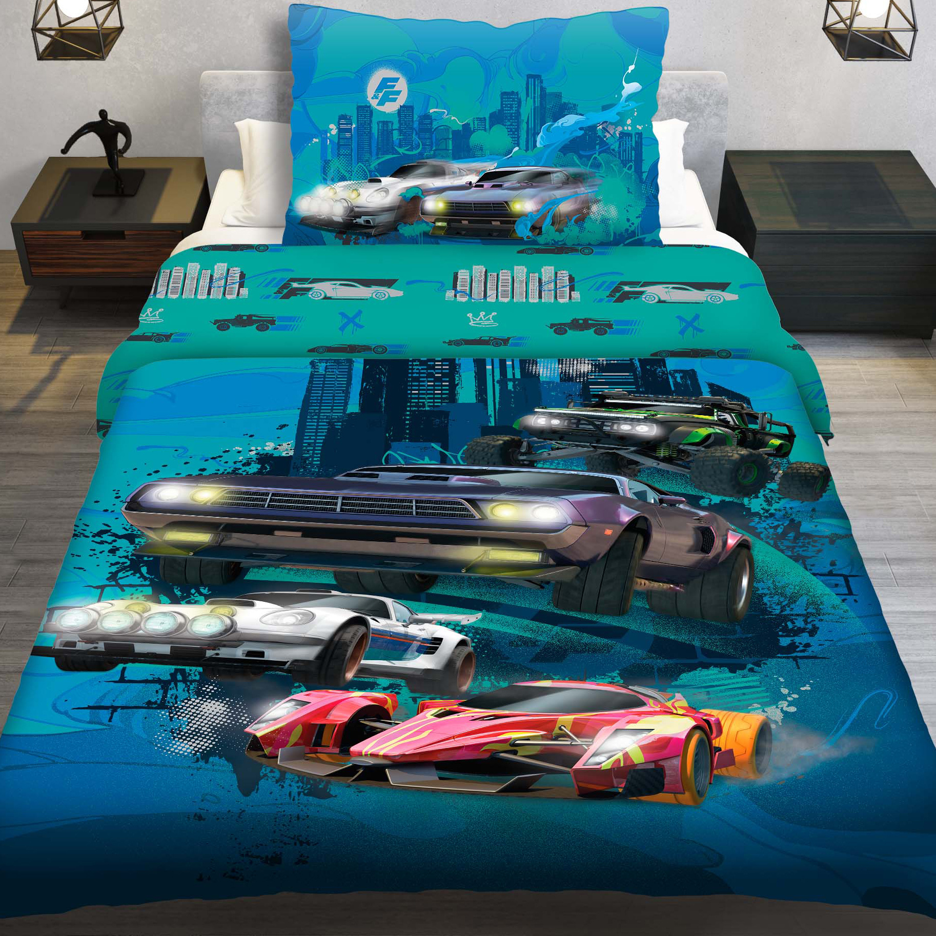The Fast and the Furious Duvet cover Race - Single - 140 x 200 cm - Cotton