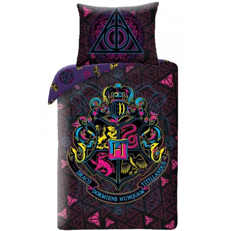 Harry Potter Duvet cover Neon - Single - 140 x 200 cm - Cotton