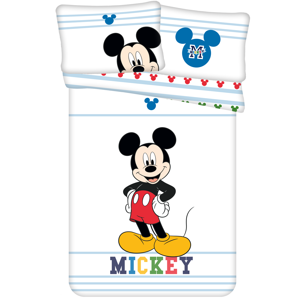 Disney Mickey Mouse BABY Dekbedovertrek Smile - 100 x 135 cm - Katoen