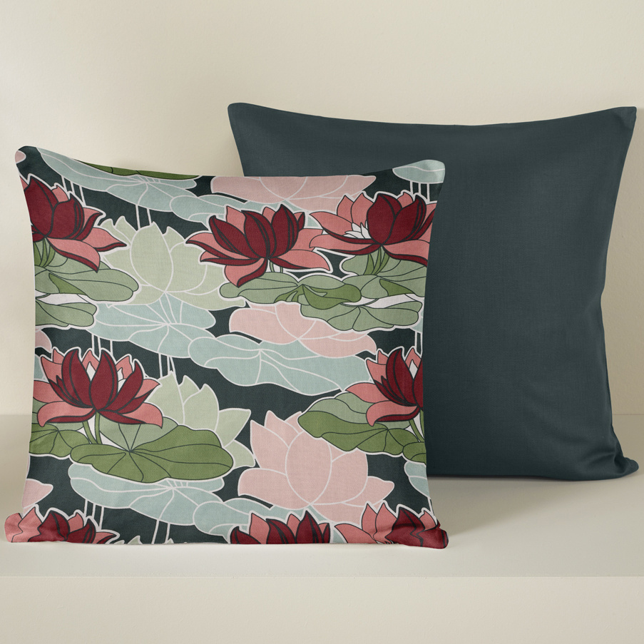 De Witte Lietaer Decorative Pillowcase Set Koi Tidepool - 40 x 40 cm - Satin Cotton