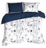 De Witte Lietaer Dekbedovertrek Mont Blanc Majolica Blue - Hotelmaat - 260 x 240 cm - Katoen Satijn