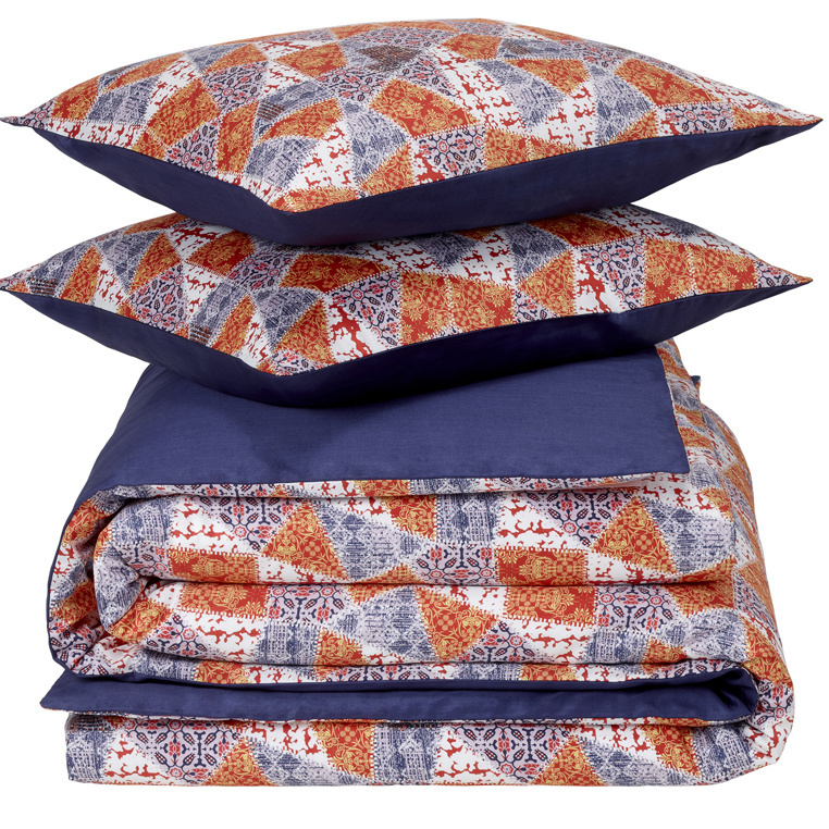 De Witte Lietaer Duvet cover Quilt Blue Ribbon - Lits Jumeaux - 240 x 220 cm - Cotton Satin