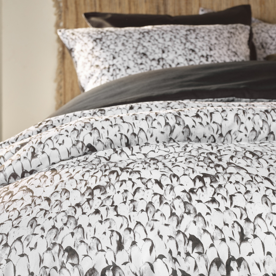 De Witte Lietaer Duvet cover Waddle Dark Shadow - Single - 140 x 200/220 cm - Cotton Satin