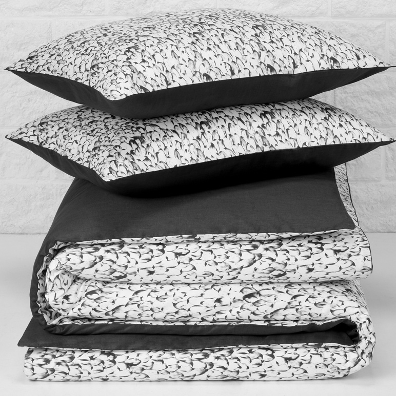 De Witte Lietaer Duvet cover Waddle Dark Shadow - Double - 200 x 200/220 cm - Cotton Satin