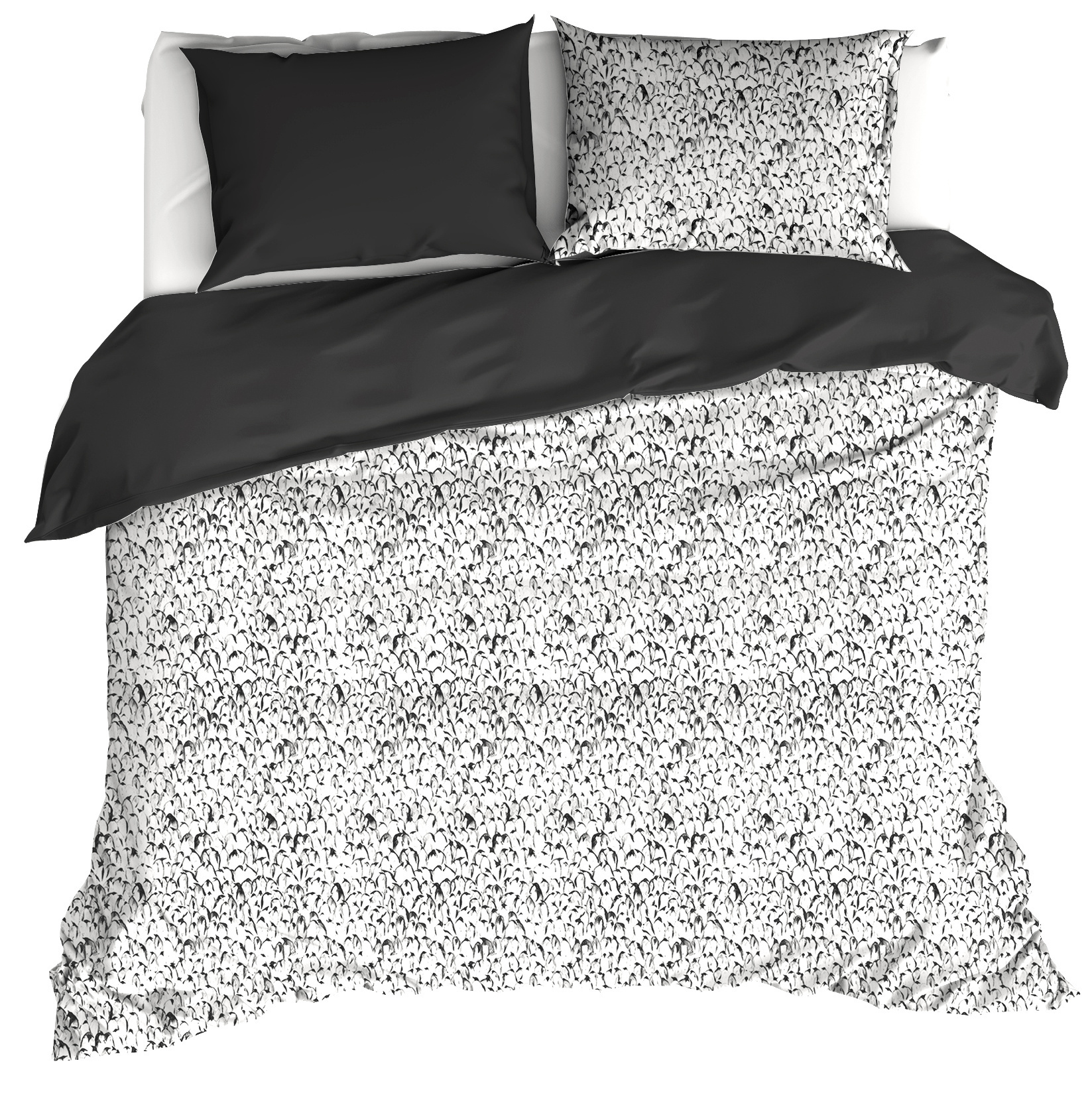 De Witte Lietaer Duvet cover Waddle Dark Shadow - Hotel size - 260 x 240 cm - Cotton Satin