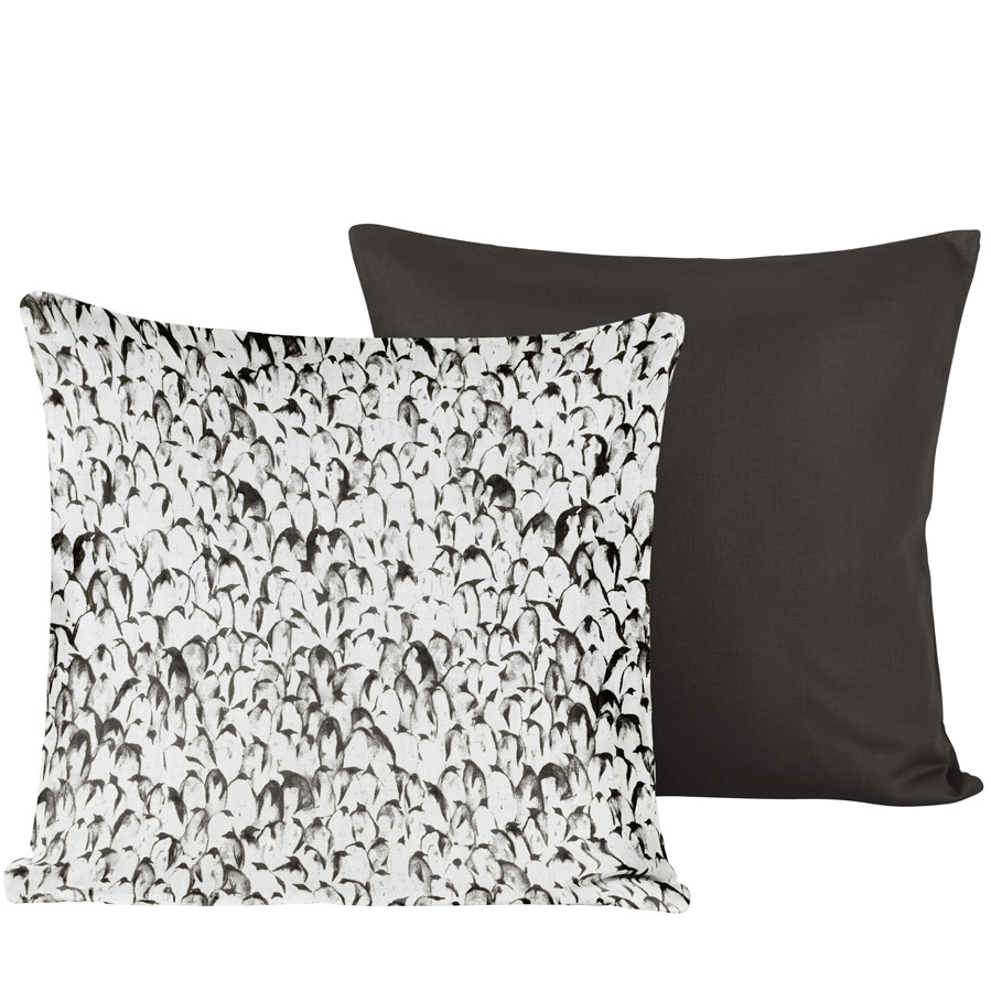 De Witte Lietaer Decorative Pillowcase Set Waddle Dark Shadow- 40 x 40 cm - Satin Cotton