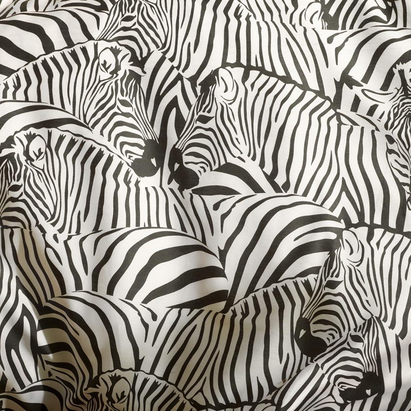 De Witte Lietaer Duvet cover Zebra Eggshell - Single - 140 x 200/220 cm - Cotton Satin