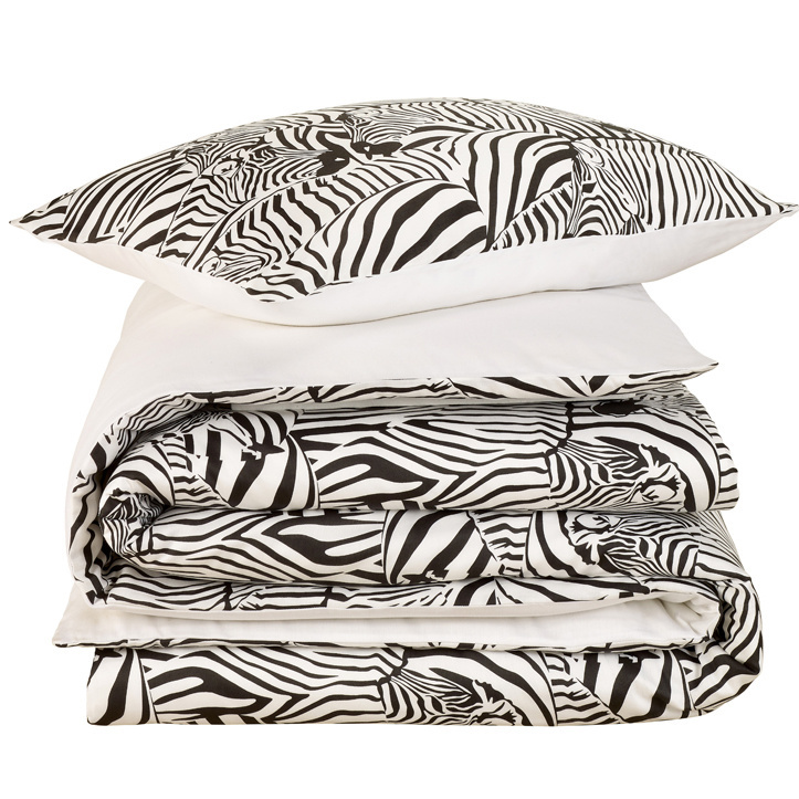 De Witte Lietaer Duvet cover Zebra Eggshell - Single - 140 x 200/220 cm - Cotton Satin