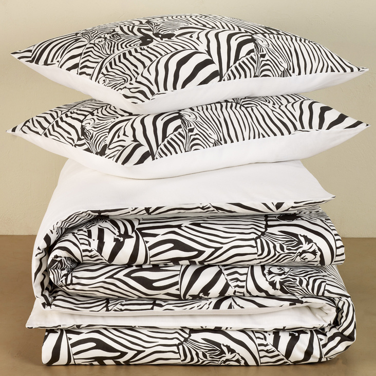 De Witte Lietaer Duvet cover Zebra Eggshell - Double - 200 x 200/220 cm - Cotton Satin