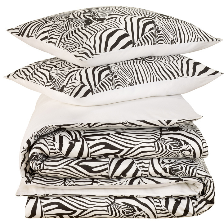De Witte Lietaer Duvet cover Zebra Eggshell - Double - 200 x 200/220 cm - Cotton Satin