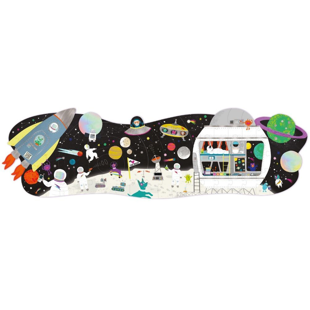 Floss & Rock Floor puzzle 60 pcs., Space - 131 x 39 cm