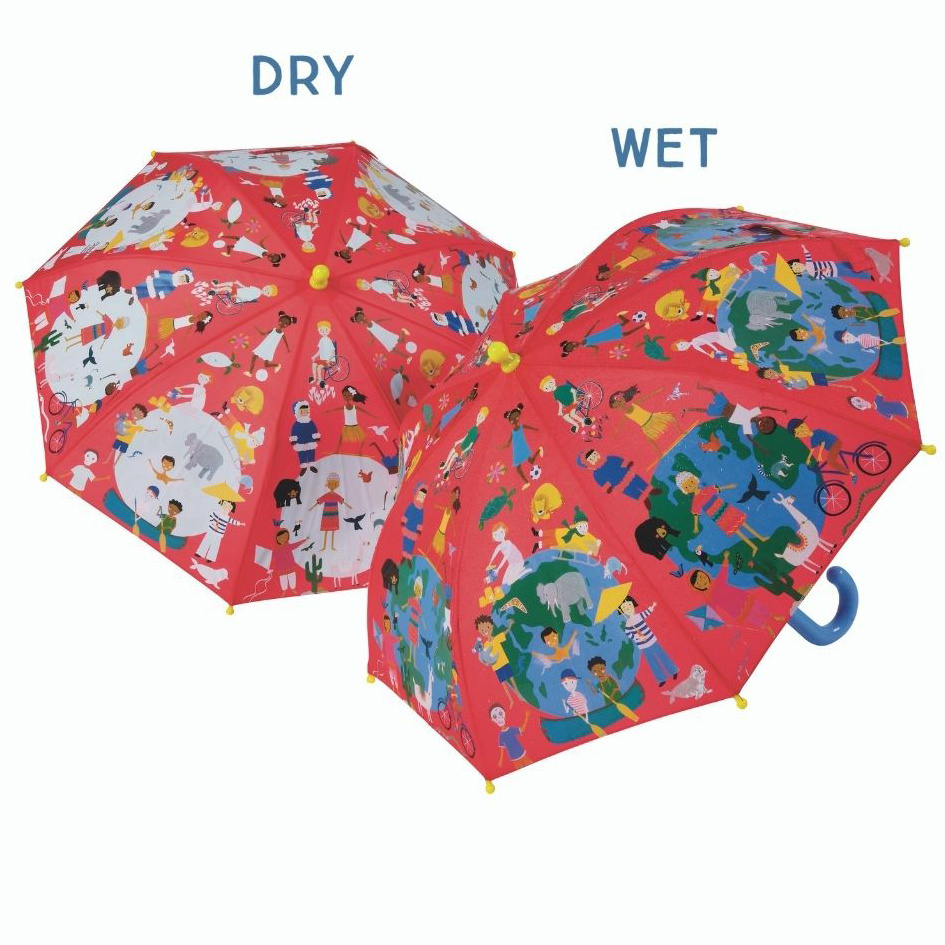 Floss & Rock Umbrella One World - 60 cm x 66 cm - Changes color!