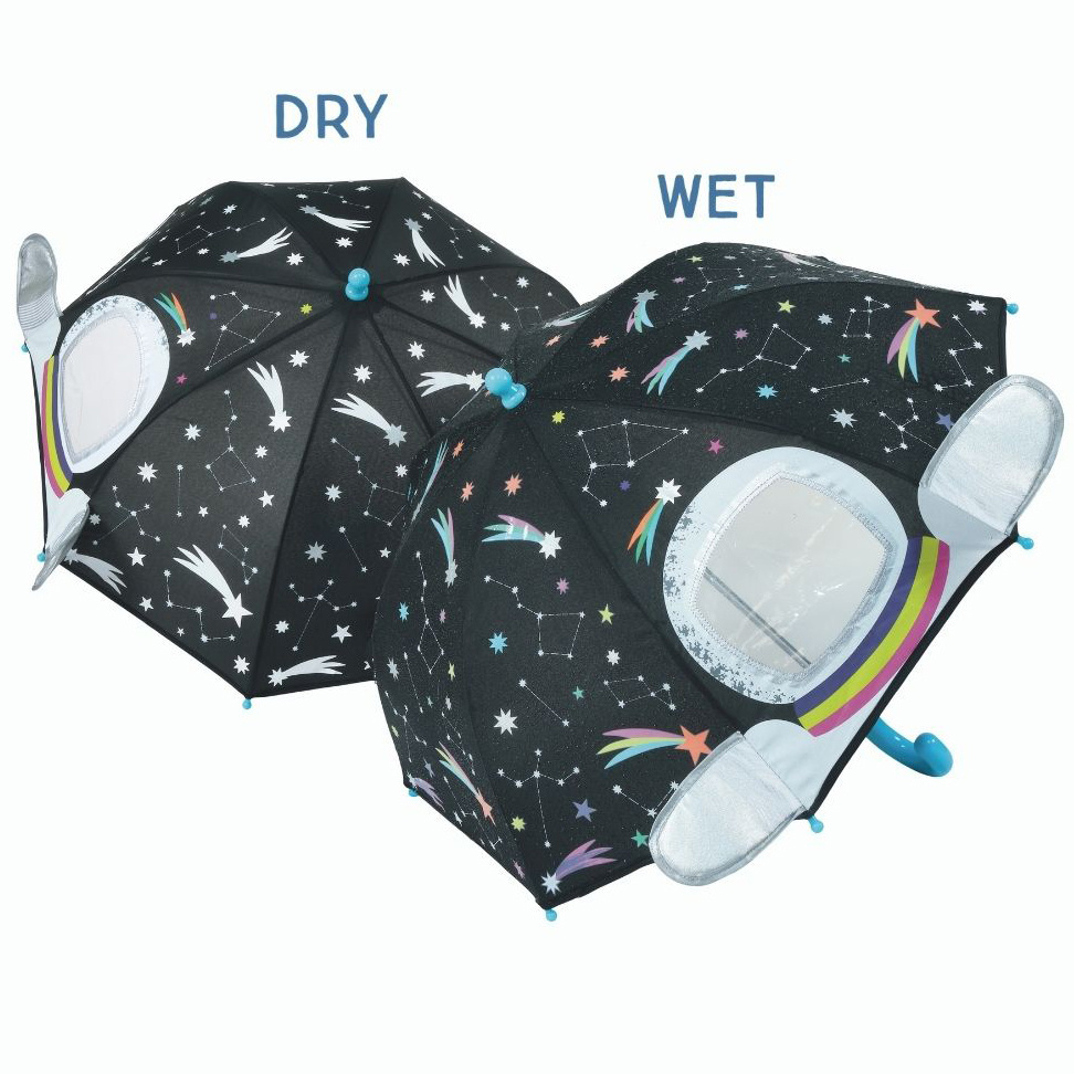 Floss & Rock Umbrella, Space 3D - 54 cm x 60 cm - Changes color!