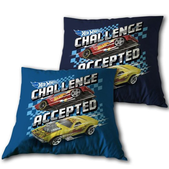 Hot Wheels Decorative pillow, Challenge Accepted - 35 x 35 cm - Polyester