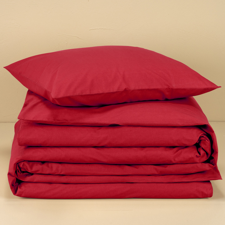 Moodit Duvet cover Basil Deep Red - Single - 140 x 220 cm - Cotton