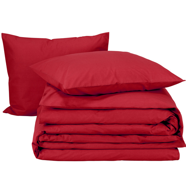 Moodit Dekbedovertrek Basil Deep Red - Tweepersoons - 200 x 220 cm - Katoen