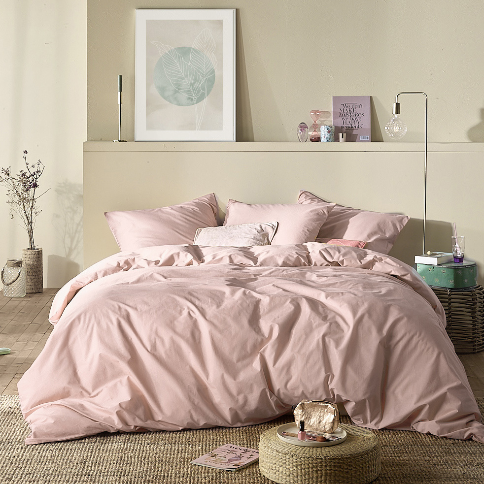 Moodit Duvet cover Basil Pearl Pink - Double - 200 x 220 cm - Cotton