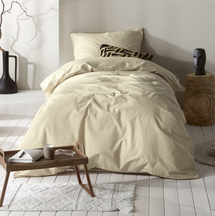 Moodit Duvet cover Basil Sand - Single - 140 x 220 cm - Cotton