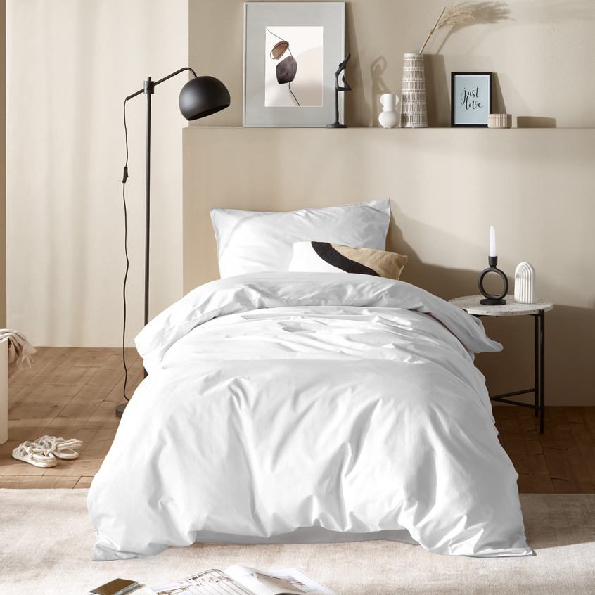 Moodit Duvet cover Basil White - Single - 140 x 220 cm - Cotton