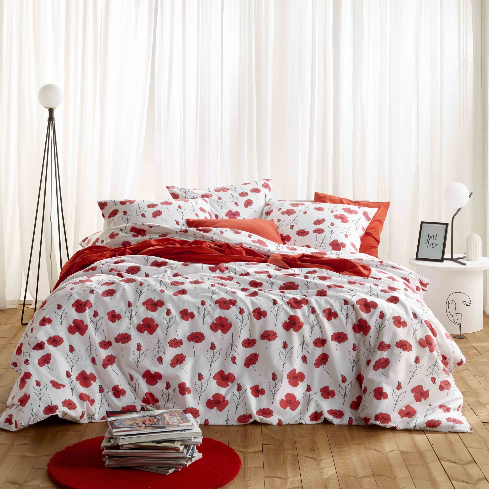 Moodit Duvet cover Odil Papaver - Single - 140 x 220 cm - Cotton