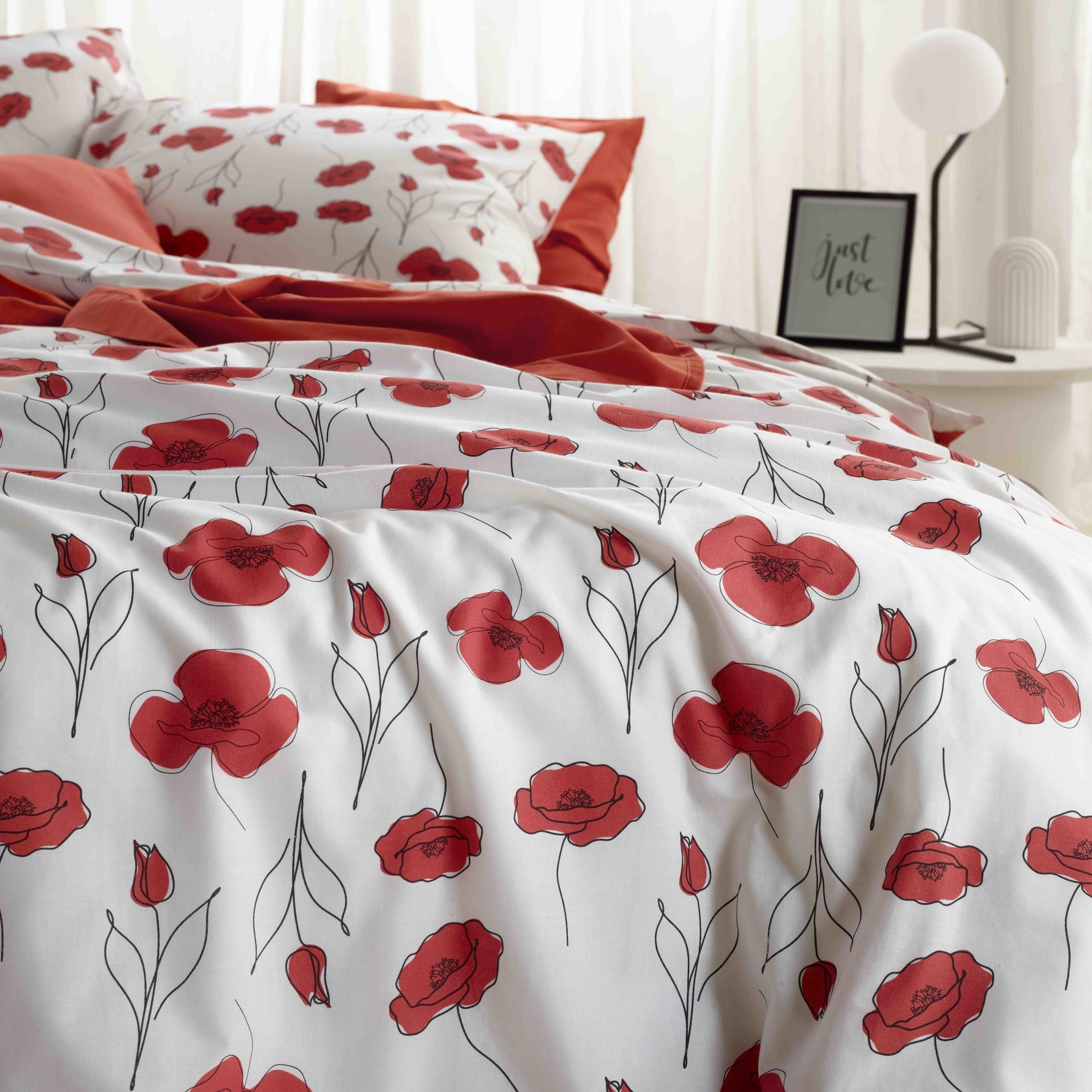 Moodit Duvet cover Odil Papaver - Single - 140 x 220 cm - Cotton