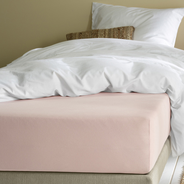 Moodit Fitted sheet Alina Pearl Pink - 90 x 200 cm - Cotton Jersey