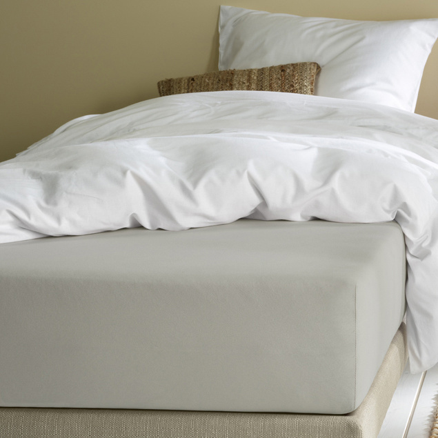 Moodit Fitted sheet Alina Silver - 140 x 200 cm - Cotton Jersey