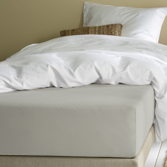 Moodit Fitted sheet Alina Silver - 160 x 200 cm - Cotton Jersey