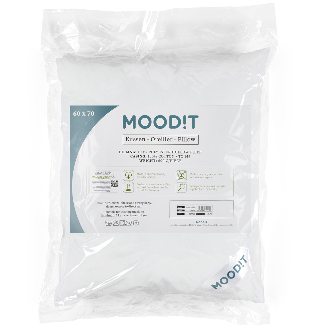 Moodit Pillow Winston - 60 x 70 cm - Polyester filling