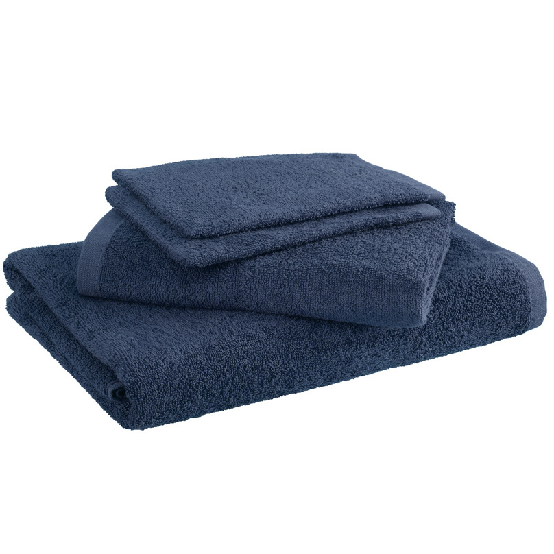 Moodit Bath towels Troy Navy Blue - 2 washcloths + 1 towel + 1 shower towel
