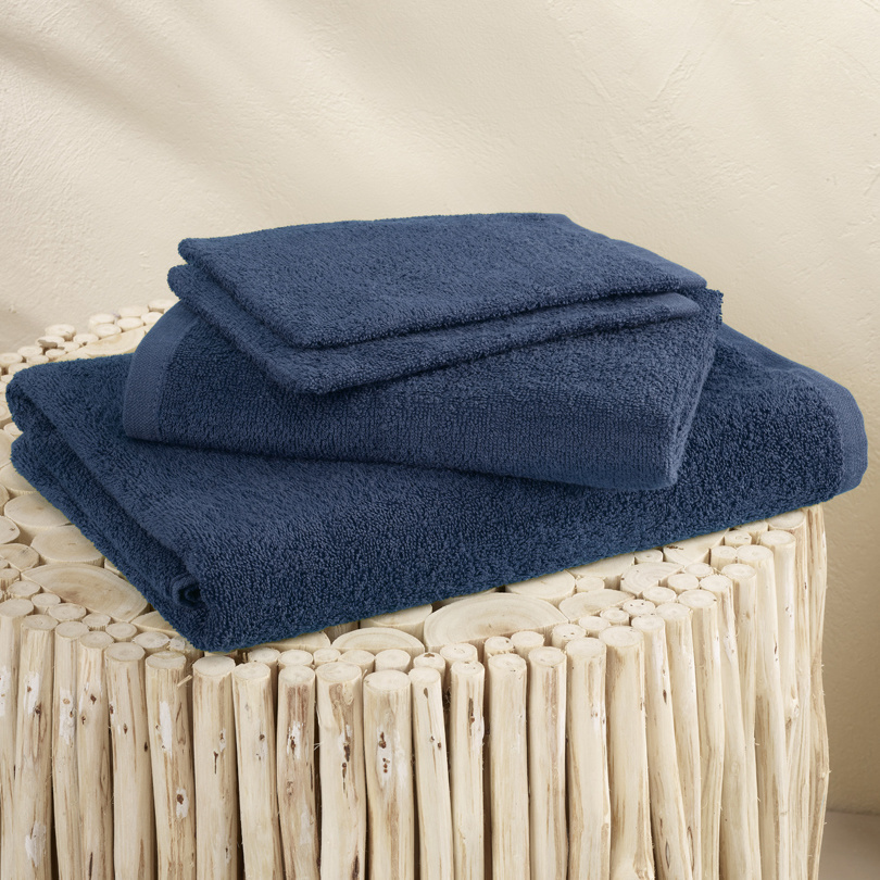 Moodit Bath towels Troy Navy Blue - 2 washcloths + 1 towel + 1 shower towel