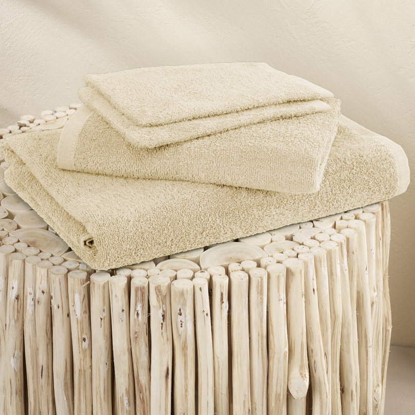 Moodit Bath towels Troy Sand - 2 washcloths + 1 towel + 1 shower towel