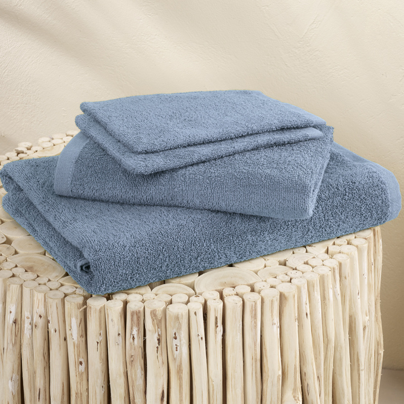 Moodit Bath towels Troy Stone Blue - 2 washcloths + 1 towel + 1 shower towel