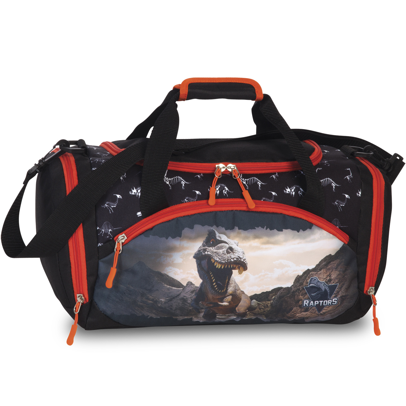 Fabrizio Sports bag, Dinosaur Raptor - 35 x 22 x 18.5 cm - Polyester