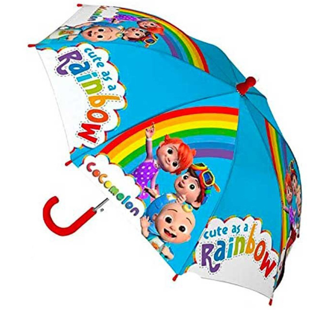 Cocomelon Umbrella, Cute as a Rainbow - Ø 67 x 55 cm - Polyester