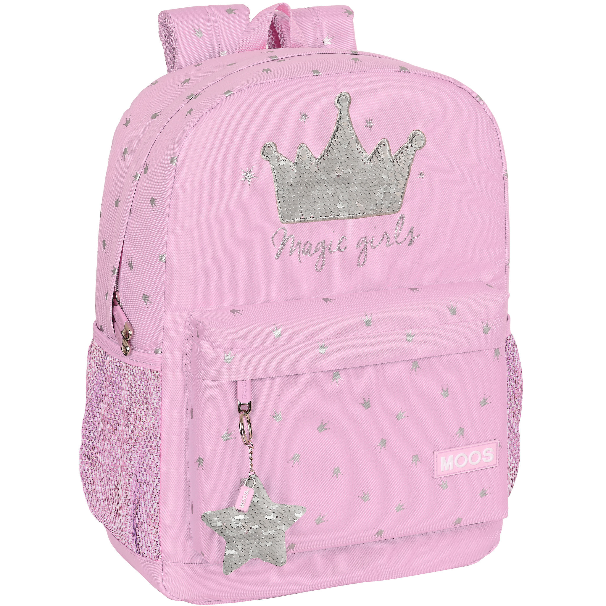 MOOS Laptop Backpack 15.6", Magic Girls - 42 x 30 x 8 cm - Polyester