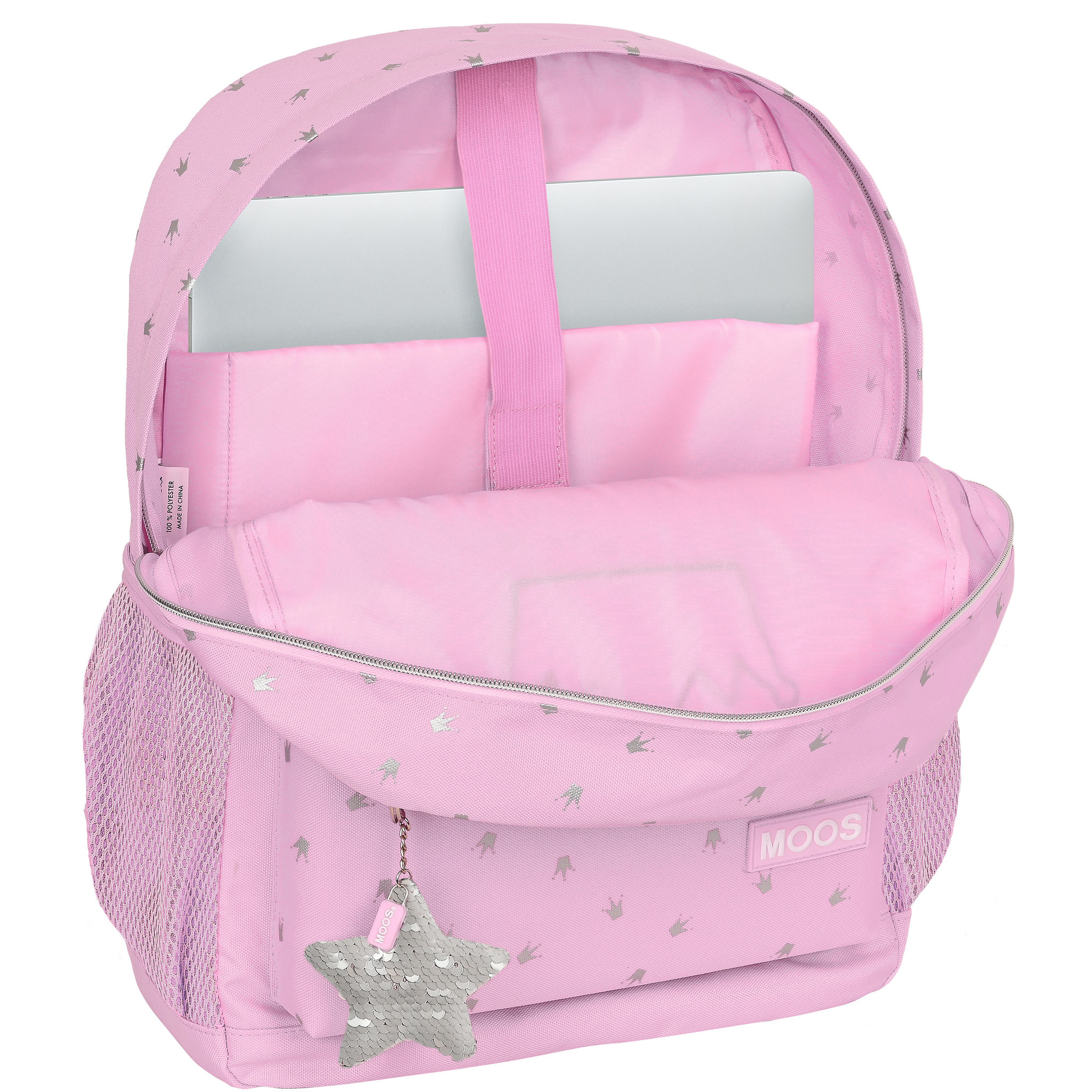 MOOS Laptop Backpack 15.6", Magic Girls - 42 x 30 x 8 cm - Polyester