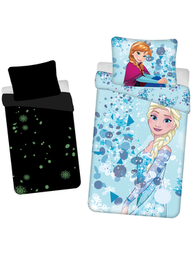 Disney Frozen Dekbedovertrek Sisters Glow in the Dark 140 x 200 cm 70 x 90 cm Katoen