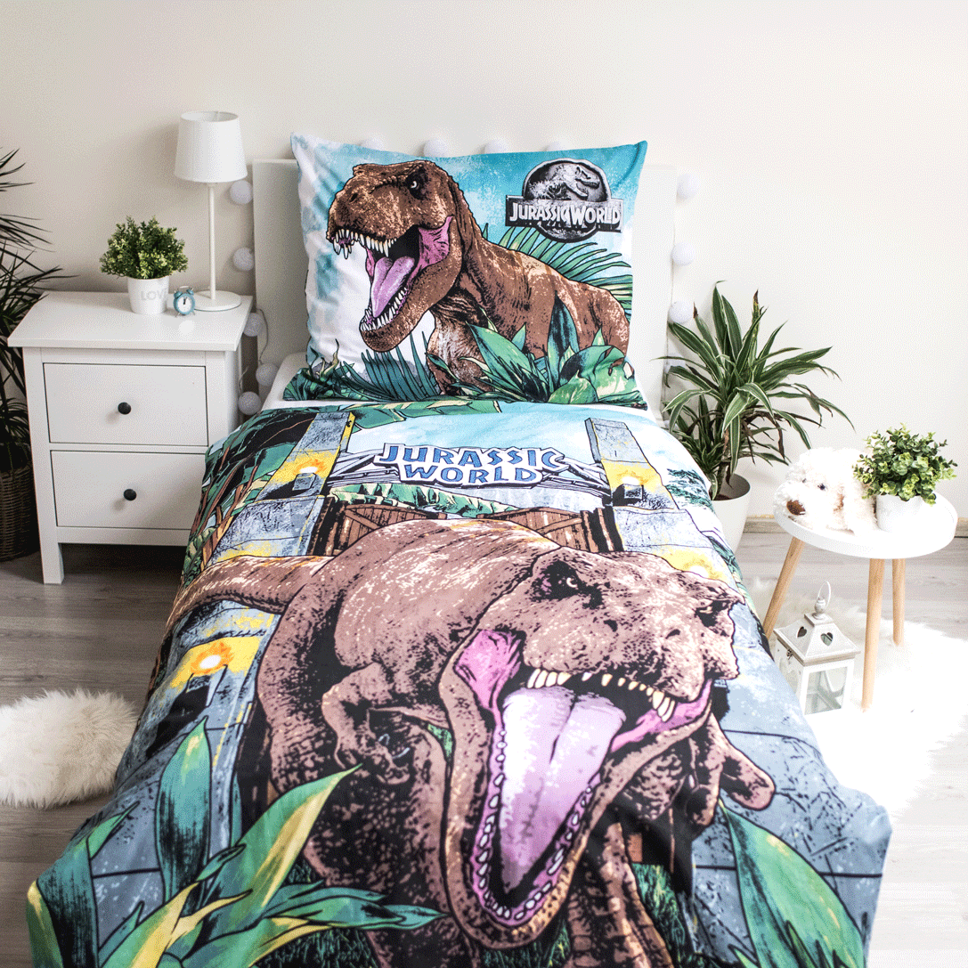 Jurassic World Dekbedovertrek Roar Glow in the Dark - Eenpersoons - 140 x 200 cm - Katoen
