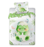 Cuddles BABY Dekbedovertrek, Dinosaurus - 100 x 135 cm - Katoen
