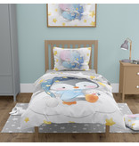 Cuddles BABY Dekbedovertrek, Pinguïn - 100 x 135 cm - Katoen